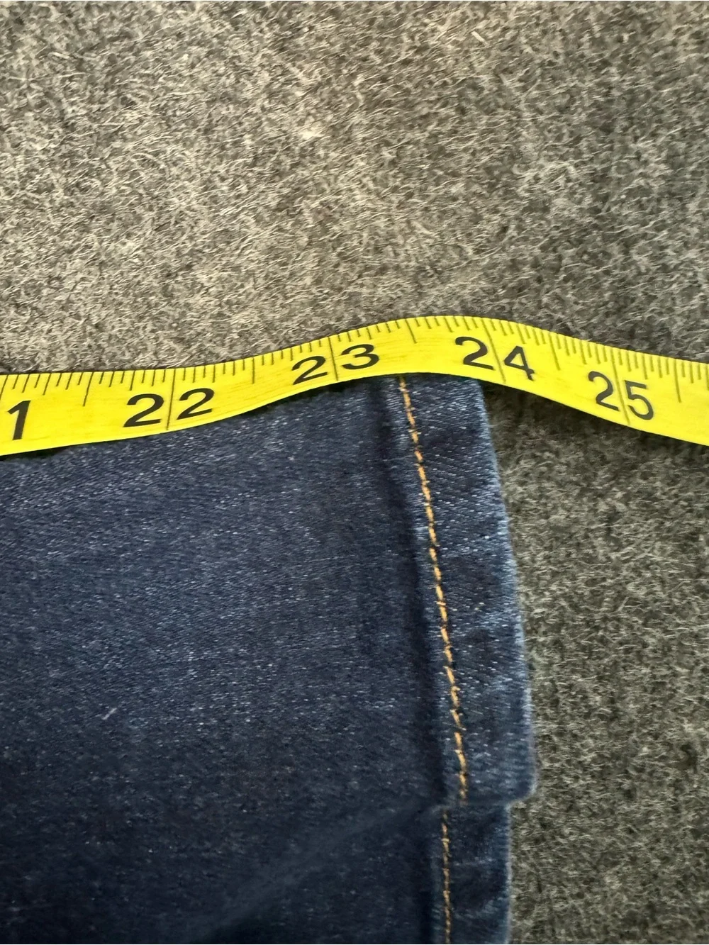 Ann Taylor Dark Blue Ankle Jeans with Button-Hem